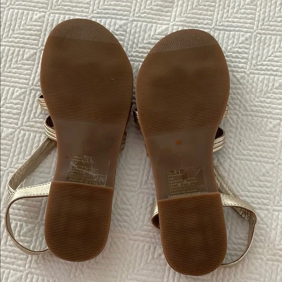 Steve Madden Gold Strappy Sandals - Picture 5 of 6